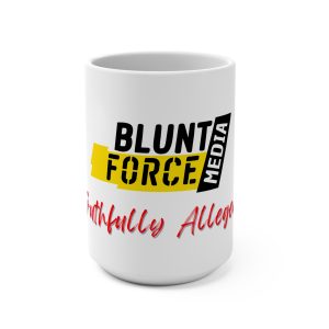 Blunt Force Media “Truthfully Alleged” White Mug (15oz)