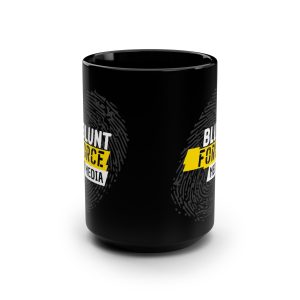 Blunt Force Media Fingerprint - Black Mug, 15oz
